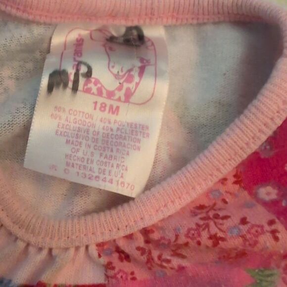 Vintage Infant‎ Girls Garanimals Floral Patchwork Print Top Y2K 18 Months - Picture 2 of 6